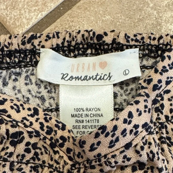 URBAN Romantics Black and Brown Print Camisole - Picture 2 of 3